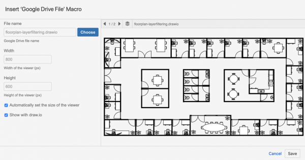 将Google云端硬盘中的draw.io文件嵌入Confluence