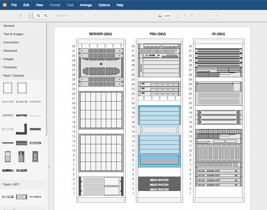 draw.io中的机架图