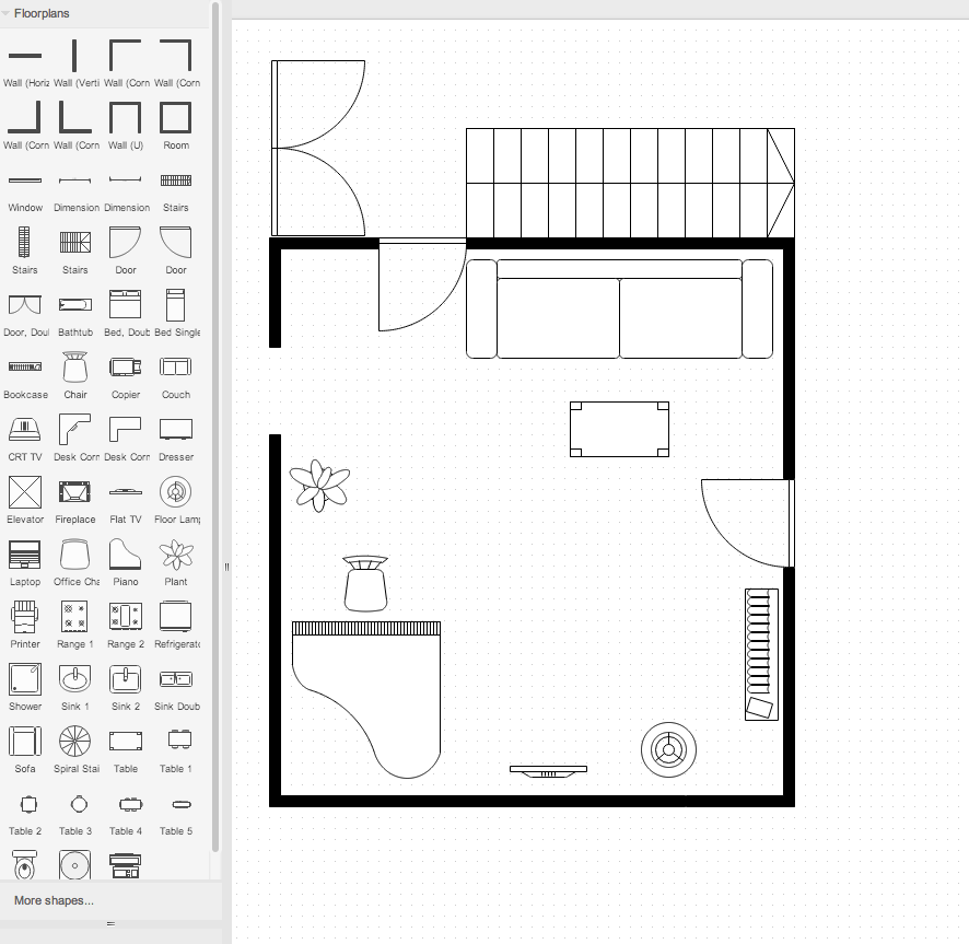 draw.io中的平面图示例